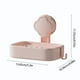 thumbnail image 3 of Cream Wind Suction Cup Soap Box Vacuum Non Perforated Wall Mounted Household Bathroom Sink Drains Multi Layer Storage Rack, 3 of 6