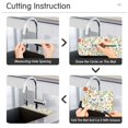 thumbnail image 5 of Yayeee Faucet Mat for Kitchen Sink 30" Diatomite Long Splash Guard Pad, Watercolor Wildflowers Pattern, 5 of 7