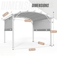 thumbnail image 2 of EAGLE PEAK 11.4 x 11.4 FT Outdoor Pergola with Retractable Shade Canopy, White Frame, Gray Top, 2 of 6