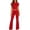Red, variant on LEKWK Workout Sets for Women Short Sleeve Crewneck Crop Top and Low-Rise Flared Leggings Summer Fashion Yoga Athletic Gym Casual Lounge Outfits