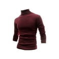 thumbnail image 2 of Mens High Neck T Shirts Casual Stretchy Slim Fit Long Sleeve Pullover Tops Basic Solid Color Comfort Turtleneck Office Workwear T-Shirts, 2 of 4