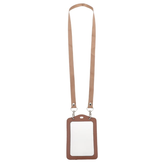 Weiweiguan Portable ID Cards Holder Lanyard Work Cards Protective Cover Double-sided Cards Holder