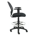 thumbnail image 3 of Boss Office Products Black Drafting Chair with Adjustable Arms, 3 of 5