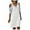 White, variant on Cotton Linen Dresses for Women,2023 Spring Summer Casual Loose 3/4 Sleeve Midi Dress,Trendy Elegant Plain Beach Dress