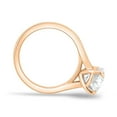 thumbnail image 3 of ESTE ORIGIN 2.00Ct Oval Cut Lab-Grown Diamond Solitaire Engagement Ring – 4 Claw Cathedral Setting, Divergent 2mm Band in 10K Rose Gold for Women, 3 of 7