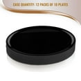 thumbnail image 5 of Smarty 10" Black Flat Round Disposable Plastic Dinner Plates 120ct, 5 of 6