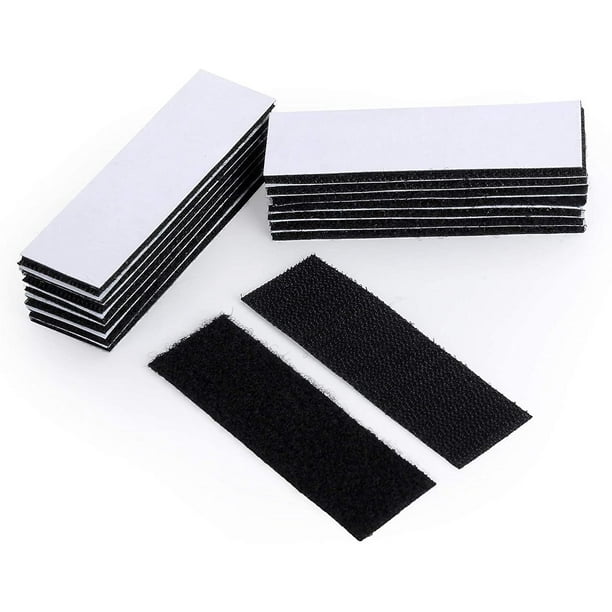 Cinta autoadhesiva de velcro industrial, extra fuerte, pegado en lugar de perforación, alfombrilla de velcro fuerte, resistente al agua, adhesivo de doble cara para pared Feliz Sencillez