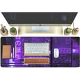 thumbnail image 4 of Cute Japanese Anime Gaming XL Mouse Pad Cool Purple Japan City Mousepad Computer Desk Mat Laptop Keyboard Pads for Desk Mouse Mat, Large Desktop Protector for Women Office Desk Mats 31.5x11.8 in, 4 of 6