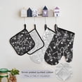 thumbnail image 5 of Skeletons Skull 5 Pcs Kitchen Set Heat Resistant Oven Mitts and Non-Slip Pot Holders with Adjustable Cooking Apron, 5 of 6