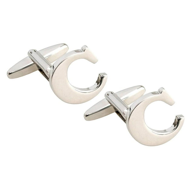 2 piezas de la gemelos de para hombre jinwen Carta para hombre CuffLinks