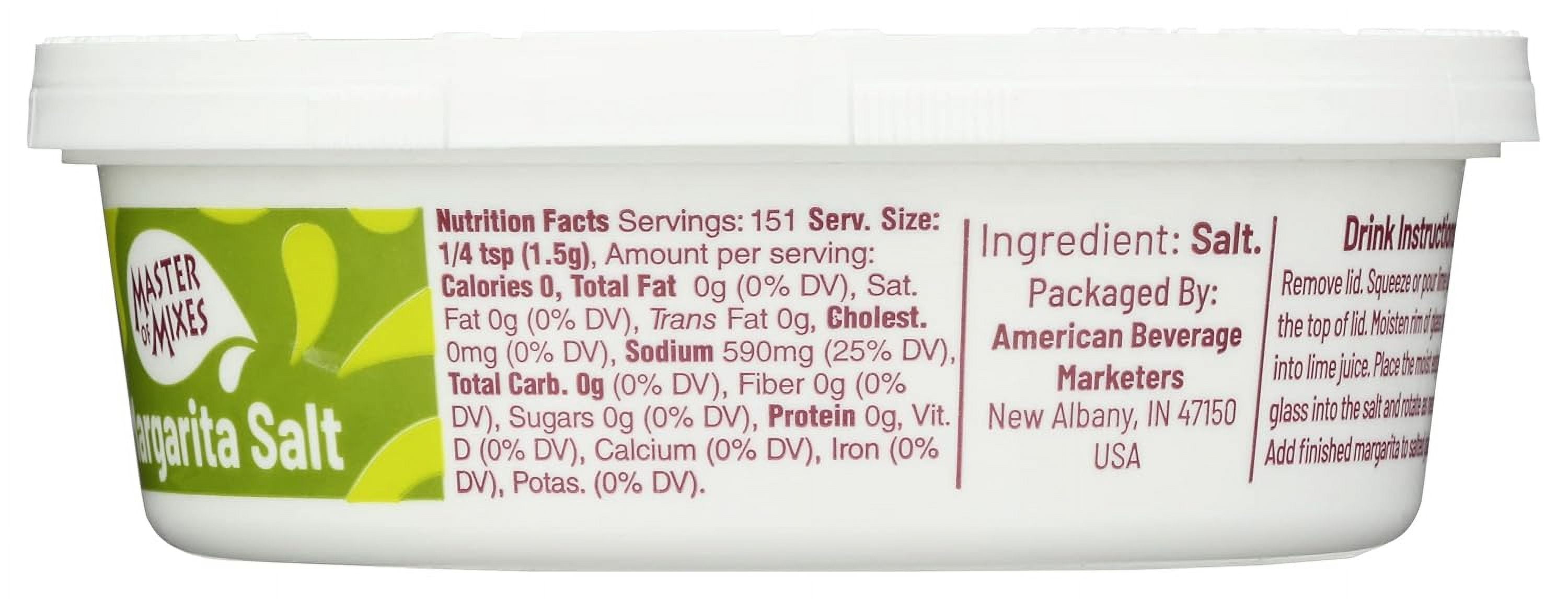 Pack of 12, Master Of Mixes Margarita Salt, 8 oz