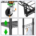 thumbnail image 6 of Legooin 450lbs Heavy-Duty Garment Rack, Adjustable Clothes Rack for Cloakroom Laundry Room, Black, 6 of 11