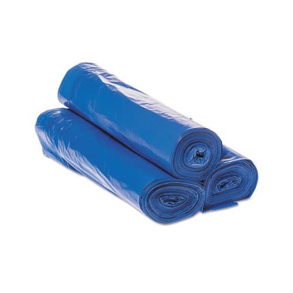 Draw-Tuff Institutional Draw-Tape Can Liners 30 gal, 1 mil, 30.5" x 40", Blue, 200/Carton