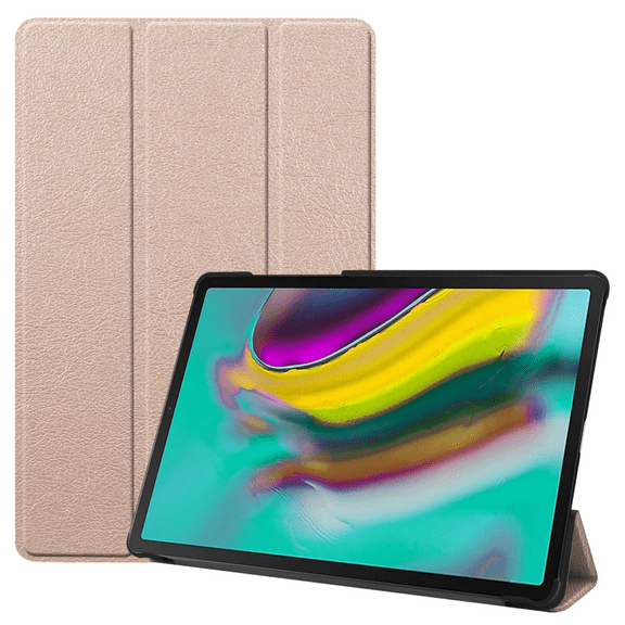 For Galaxy Tab S5e Cover, Smartphone Cover Tri-Fold Stand Slim and Lightweight with Auto Sleep/Wake Function for Samsung Galaxy Tab S5e SM-T720; SM-T725 Gold