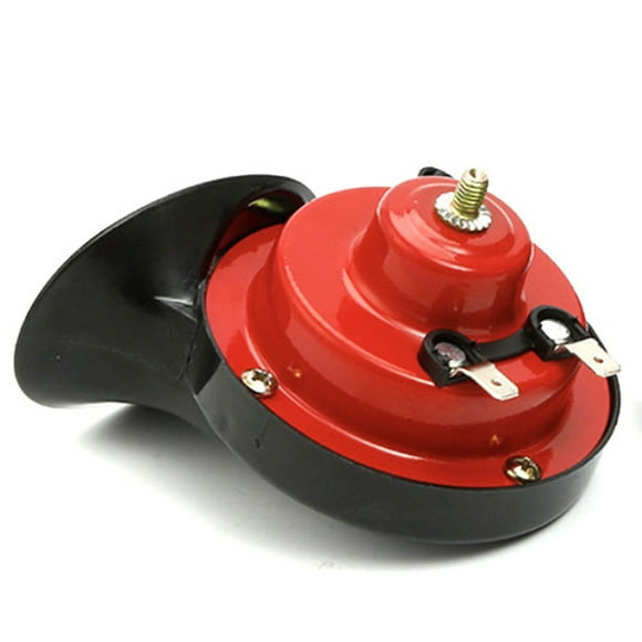 Super Loud Train Horn Replacement, Loud Air Electric Snail Horn with Waterproof Horns Kit, Universal for Cars, Motorcycles, Trucks (Red), High Quality Material Ensuring Durability