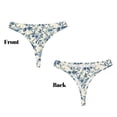 thumbnail image 3 of Balery Vintage Blue Floral Tangas de Algodón para Mujer con Estampado – Ropa Interior Sexy, Transpirable, G-string-4X-Large, 3 of 6