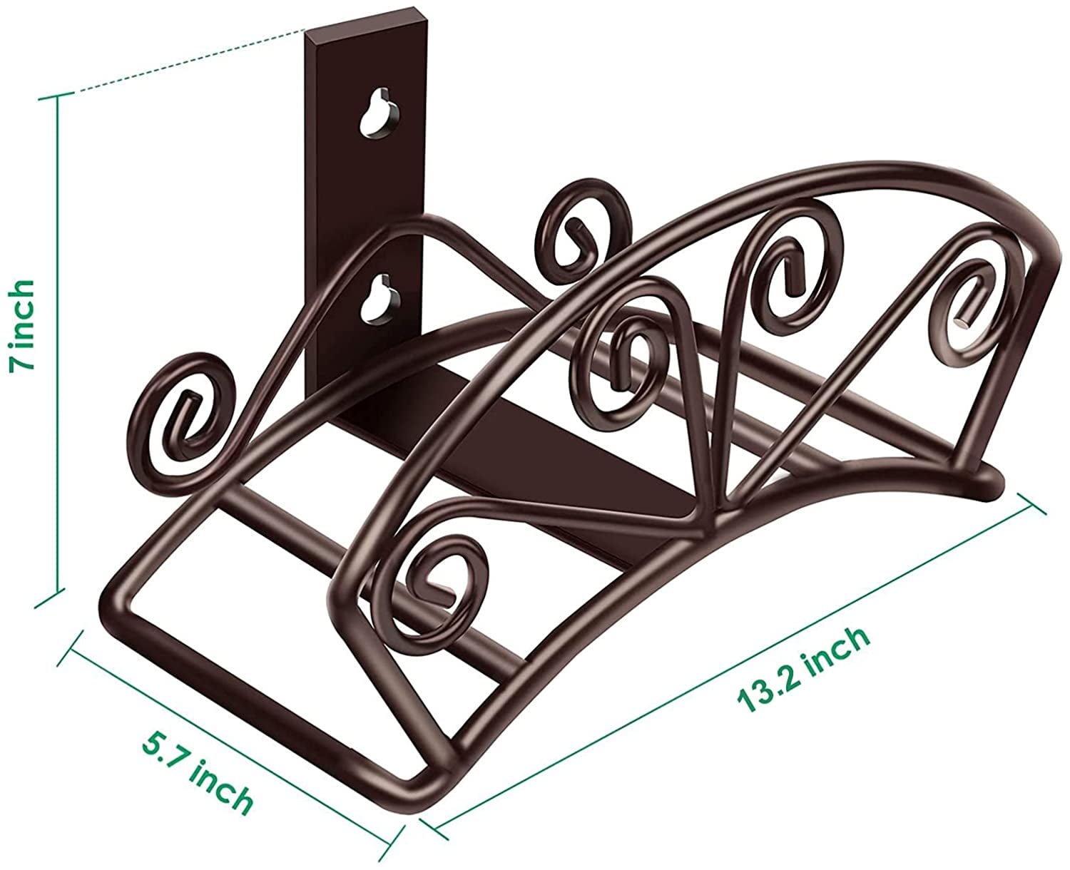 Garden Hose Holder Heavy Duty Water Hose Holder Solid Metal Hoses Hanger Wall Mount Decorative Durable Garden Hoses Storage Hose Reel Hose Organizer for Outside Yard, Bronze