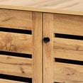 thumbnail image 6 of Baxton Studio Gisela Modern and Contemporary Oak Brown Finished Wood 3-Door Shoe Storage Cabinet, 6 of 10