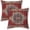 Red, variant on Boho Pillow Covers 18x18, Blue Cream Ethnic Design Outdoor Decorative Throw Pillows for Couch, Carpet Pattern Decor Cushion Cover 2 Pcs Farmhouse Linen Pillowcase for Bed Car Safa