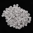 thumbnail image 2 of 300 piezas de espaciadoras de de imitación chapadas en plata para pulseras de bricolaje joyería que hace hallazgos de 6 mm perfecl Cuentas redondas para la fabricación de joyas, 2 of 8