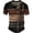 a-Brown17335, variant on VNKIDY Mens Patchwork Waffle Knit Henley Shirt Short Sleeve Button Neck Curved Hem Casual TShirts For Daily Wear Brown L