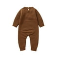 thumbnail image 3 of Baby Boy Girl Thanksgiving Sweater Romper Turkey Long Sleeve Crewneck Knit Jumpsuit Fall Winter Clothes, 3 of 4