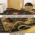 thumbnail image 3 of Area Rugs 5'x7' Washable Non-Slip, Floral Vintage Distress Print Pattern Medallion Carpet for Living Room Bedroom Dining Room, Brick Red Rust Red Neutral, 3 of 11