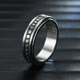 thumbnail image 3 of 3Pcs Stainless Steel Fidget Spinner Ring for Women Men Wedding Band Rings Set Anxiety Stress Relieving, 3 of 6