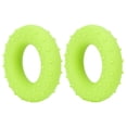thumbnail image 3 of Hand Grip Strengther Ring, Skin Friendly Muscle Training Solid Silicone Hand Exerciser Ring Green  For Home Play, 3 of 8
