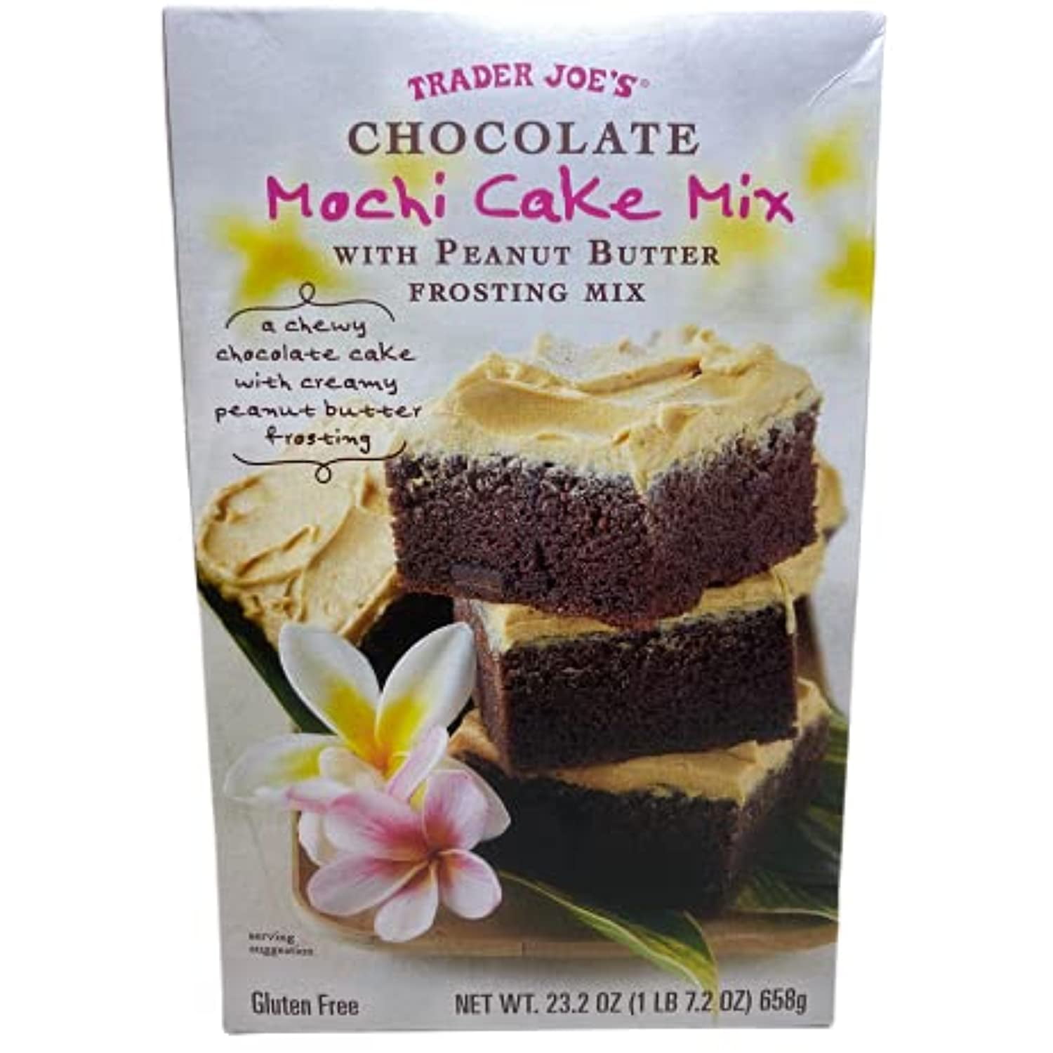 Trader Joe's Chocolate Mochi Cake Mix With Peanut Butter Frosting Mix