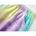 thumbnail image 6 of Beezizac Tie Dye Pajamas for Girls Soft 100% Cotton Smiling Face & Heart Short PJ Set Size 4T, 6 of 7