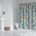 thumbnail image 2 of Waterproof Blue Floral Shower Curtain 72x72 Inch Boho Style Polyester Unique Shower Curtain for Bathroom Hotel Home Decor with 12 Plastic Hooks, 2 of 5