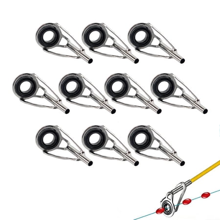 Fishing Rod Tip Repair Kit Multi-Size Iron Guide Rings and Ceramic Guide Eyes Portable and Practical for Smooth Casting