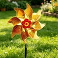 thumbnail image 4 of Shiny Reflective Wind Spinner Pinwheel, Holographic Bird Repellent Garden Decor, Colorful Laser Windmill for Yard, Patio, and Outdoor Landscaping, 4 of 5