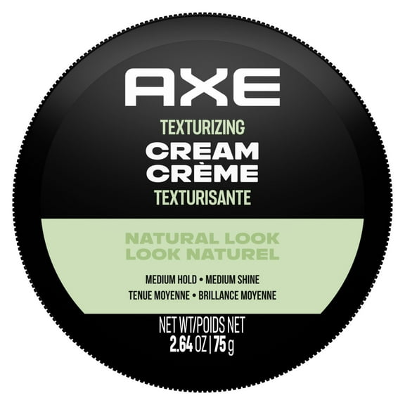 AXE Natural Look Texturizing Hair Pomade Styling Cream for Men Medium Hold, 2.64 oz