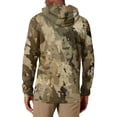 thumbnail image 4 of WTOBBY Men's Camo Print Hooded Sweatshirt, Loose Fit Casual Military Style Pullover for Outdoor Hunting, Durable Cotton Blend,Light Brown 3XL, 4 of 6