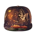 thumbnail image 2 of Daiia Butterfly Sitting on a Flower print Flat Bill Hats Flat Brim Trucker Cap Baseball Cap Adjustable Classic Low Profile Hat Unconstructed Plain Cap, 2 of 9
