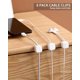 thumbnail image 2 of 8 Pcs Magnetic Cable Holders, Cable Holders, Cable Clips, Self Adhesive Cable Organiser Desk Desk for Desk Nightstand, Charging Cables (White), 2 of 5