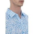 thumbnail image 3 of LA LEELA Men's Hawaiian Shirt Fashion Button Down Short Sleeves Holidays Aloha Party Casual Tops Summer Beaches Shirts for Men M Blue Leaves, 3 of 6