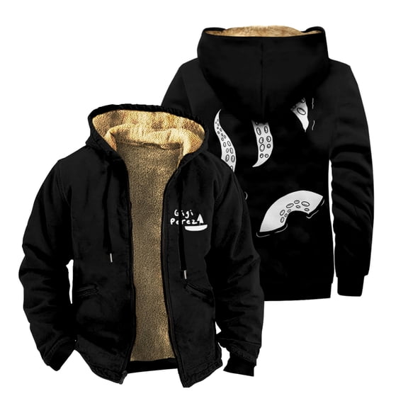 Gigi Perez Big Squid Arms Zipper Jacket Long Sleeve Winter Parka Women Men Casual Fashion Coat