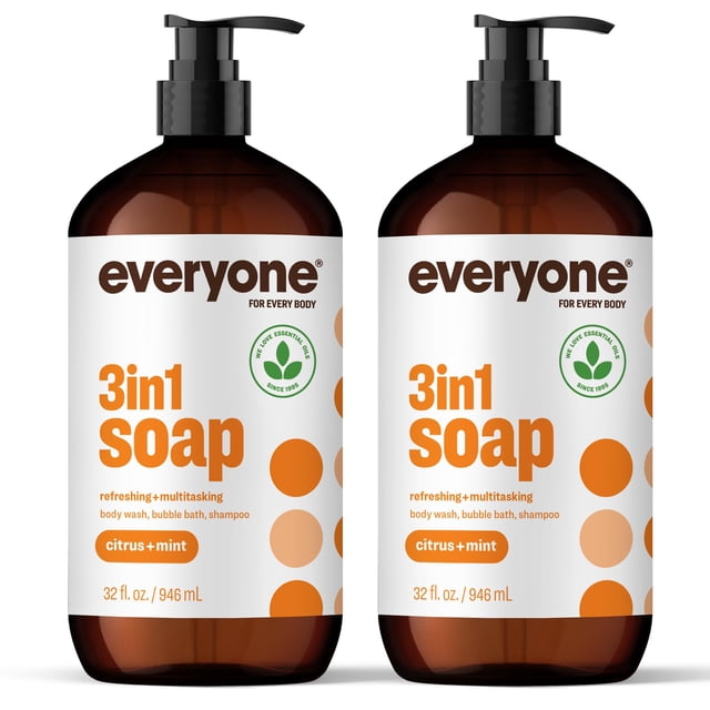 Everyone 3-In-1 Soap, Citrus and Mint, 32 Ounce, 2 Count