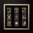 thumbnail image 4 of 9 pegatinas de tarot de 1,6 x 1,6 pulgadas, pegatinas espirituales, pegatinas mágicas autoadhesivas de metal dorado, pegatinas de adivinación de metal., 4 of 9