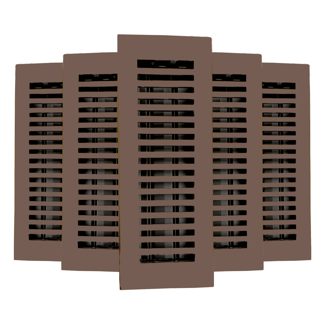 Prima Decorative Hardware, Floor Register A/C, Vent Cover, 3" x 10", Cast Aluminum, Black
