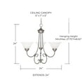thumbnail image 2 of Capital Lighting 3223MN-220 Hometown 3 Light Vintage Chandelier,, 2 of 4