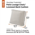 thumbnail image 2 of Classic Accessories 25 x 22 x 4 in. Montlake Outdoor Lounge Chair with Loveseat Back Cushion, Heather Gray, 2 of 14