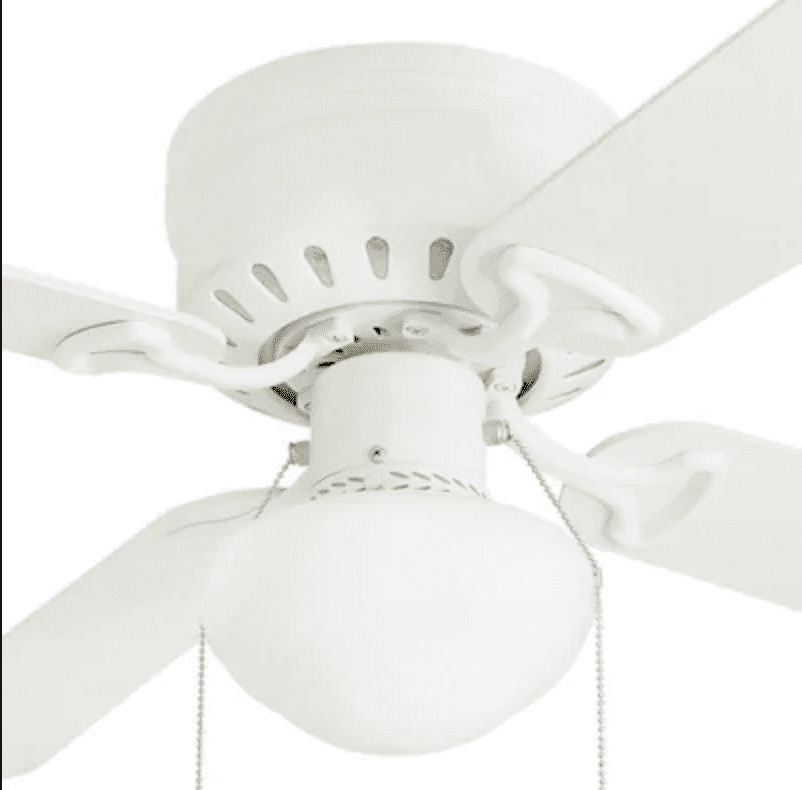 Harbor Breeze 42 In White Flush Mount Indoor Ceiling Fan With Light Kit Armitage Walmart Com Walmart Com