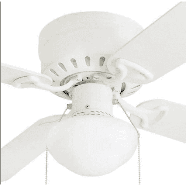 White Flush Mount Indoor Ceiling Fan, Harbor Breeze Ceiling Fan Light Shade Replacement