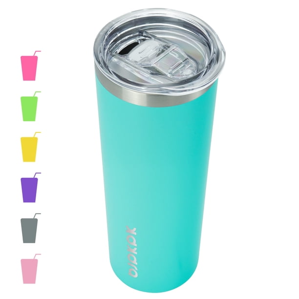 BJPKPK Taza de café de Acero Inoxidable con Vaso Flaco de 20 oz Taza de Viaje Delgada con Aislamiento al vacío, Turquesa