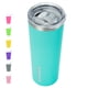 thumbnail image 1 of BJPKPK Taza de café de Acero Inoxidable con Vaso Flaco de 20 oz Taza de Viaje Delgada con Aislamiento al vacío, Turquesa, 1 of 5