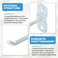 thumbnail image 3 of Uxcell 10 Pack Square Pegboard Hooks, 4.2 Inch Supermarket Shelf Rack Hook Metal Heavy Duty Exhibition Display Accessories for Tool Hanging Wall Organizer, Silver, 3 of 6